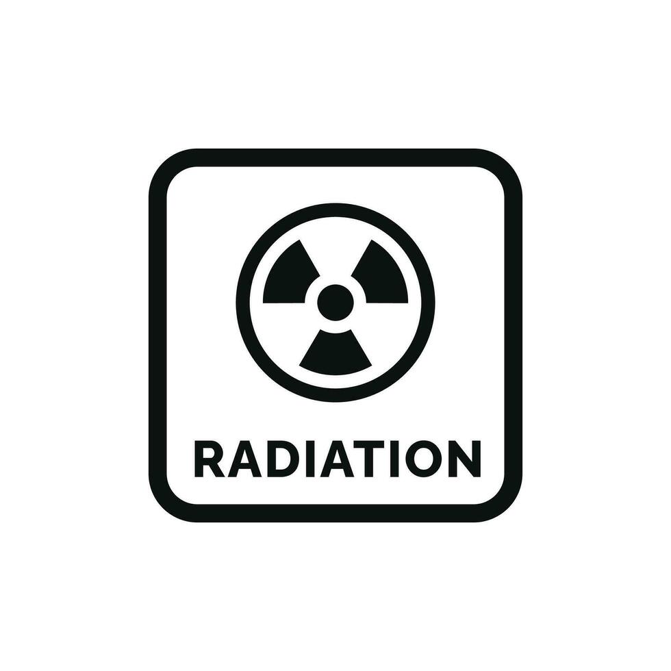 radiation emballage marque icône symbole vecteur