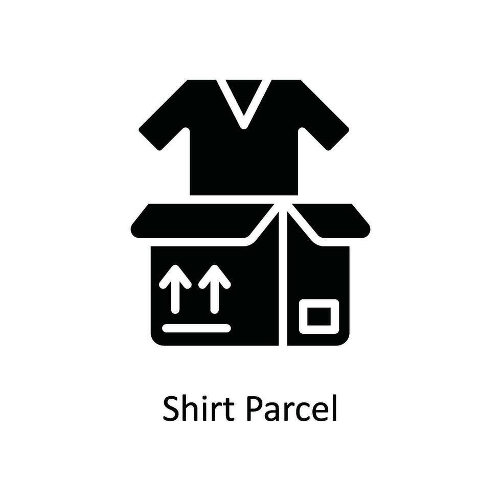 chemise parcelle vecteur solide icône conception illustration. livraison et livraison symbole sur blanc Contexte eps dix fichier