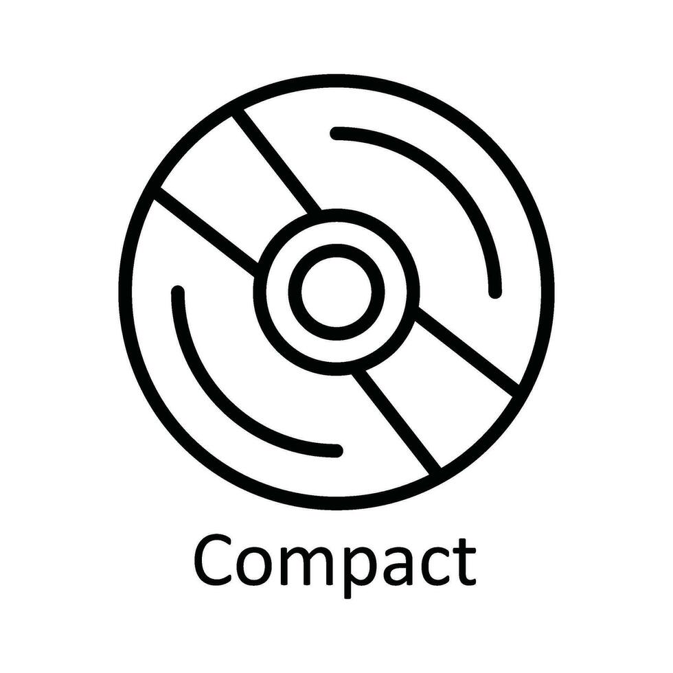 compact vecteur contour icône conception illustration. éducation symbole sur blanc Contexte eps dix fichier