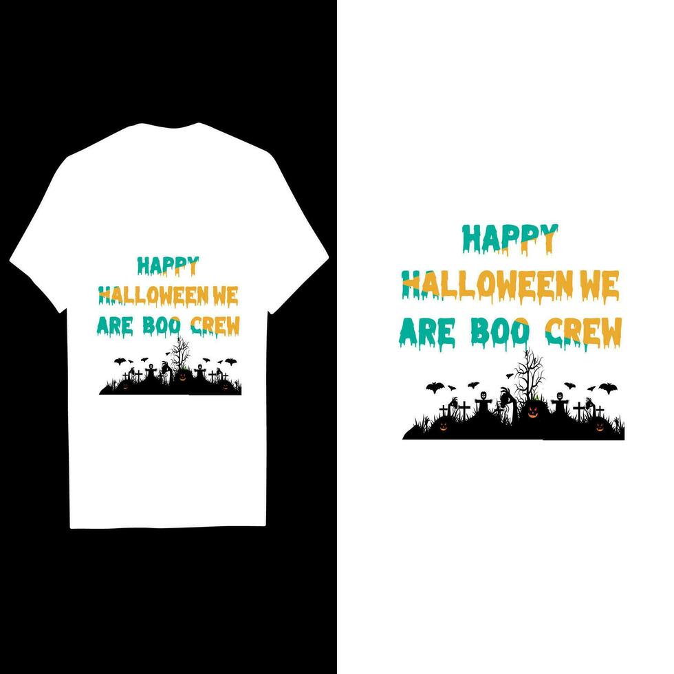 Halloween t chemise, content Halloween nous sont huer équipage vecteur