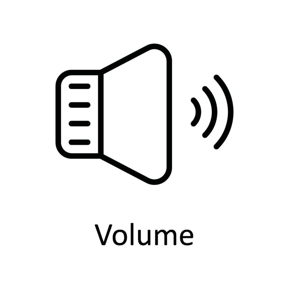 le volume vecteur contour icône conception illustration. multimédia symbole sur blanc Contexte eps dix fichier