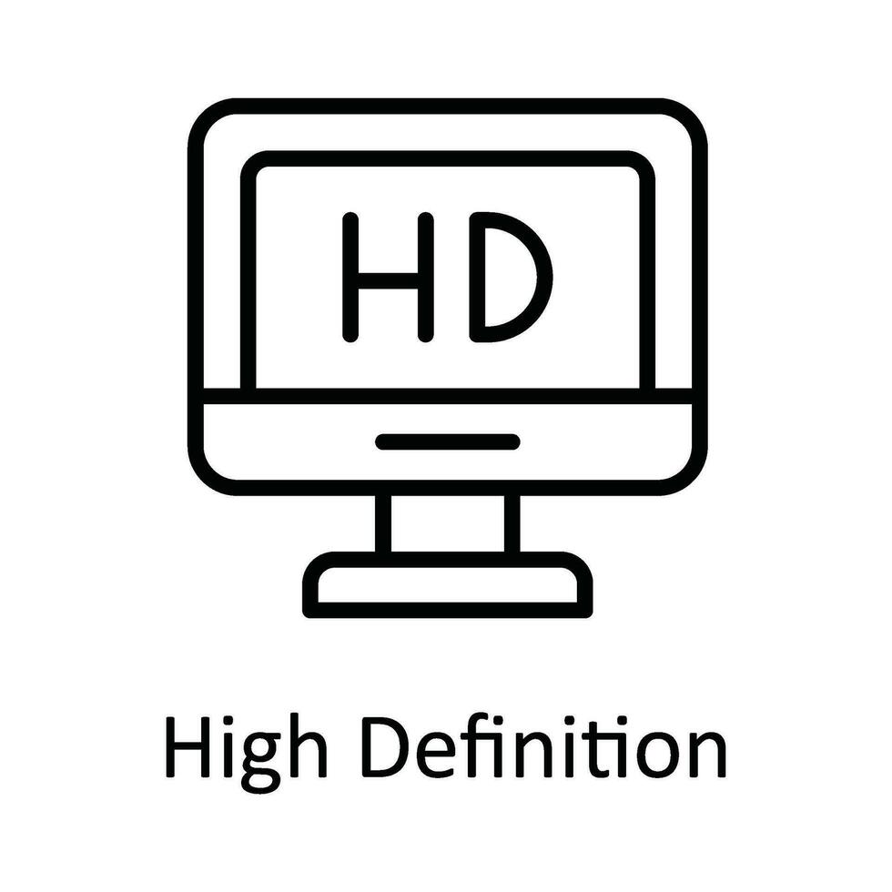 haute définition vecteur contour icône conception illustration. en ligne diffusion symbole sur blanc Contexte eps dix fichier