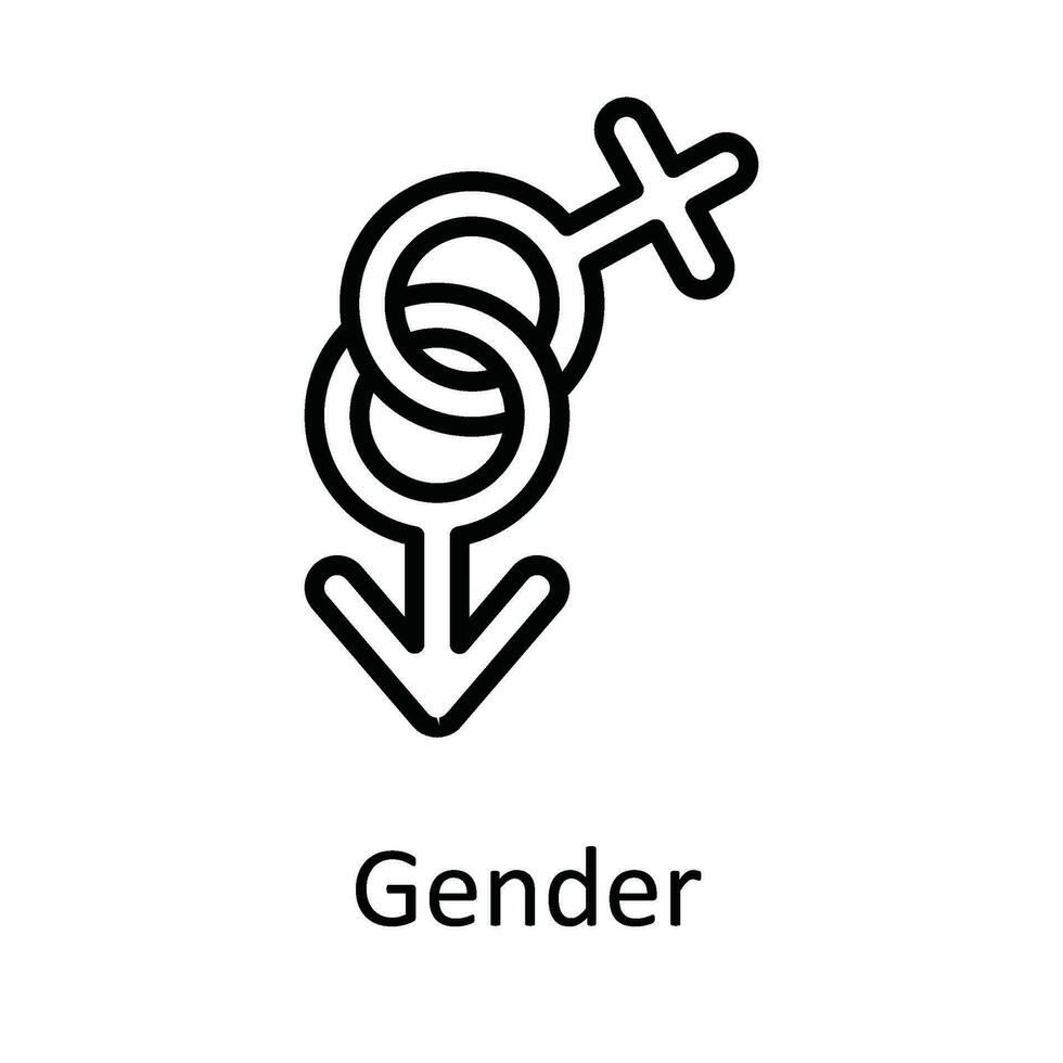 le sexe vecteur contour icône conception illustration. médical et santé symbole sur blanc Contexte eps dix fichier