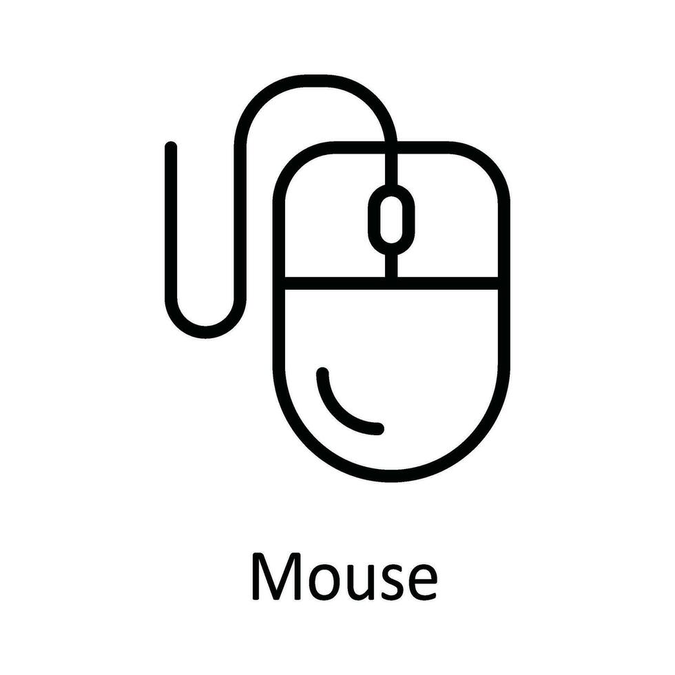 Souris vecteur contour icône conception illustration. éducation symbole sur blanc Contexte eps dix fichier