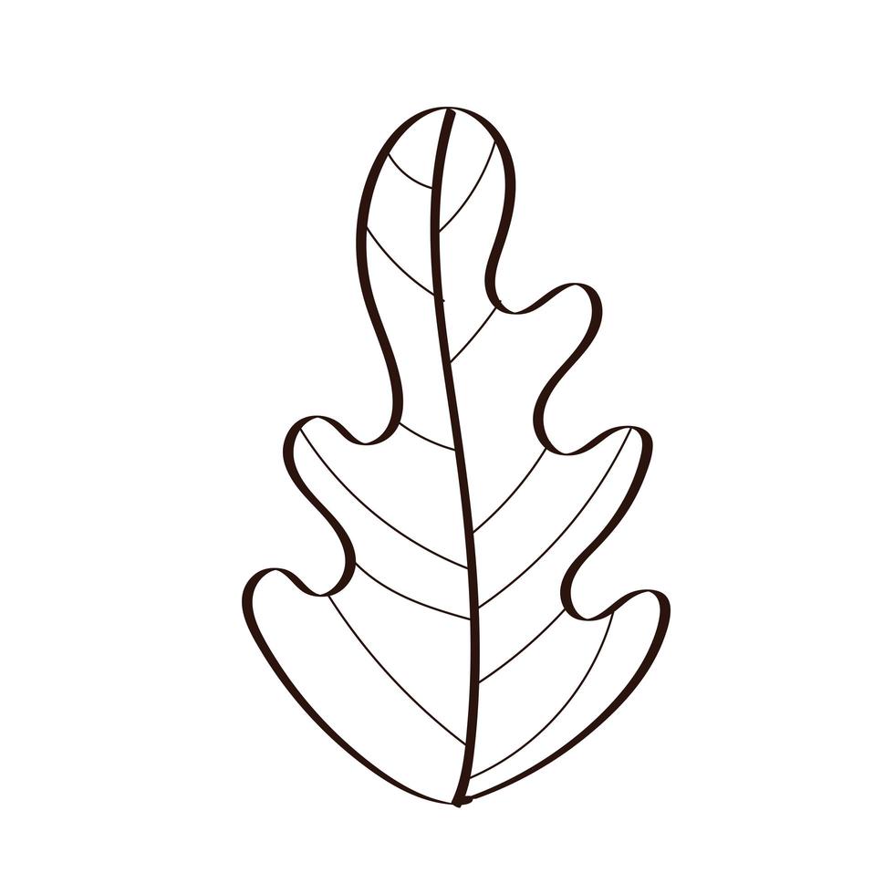 icône de style de ligne écologie plante feuille vecteur