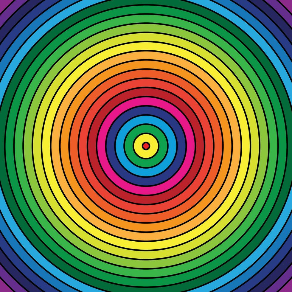 très coloré hypnotique circulaire conception vecteur