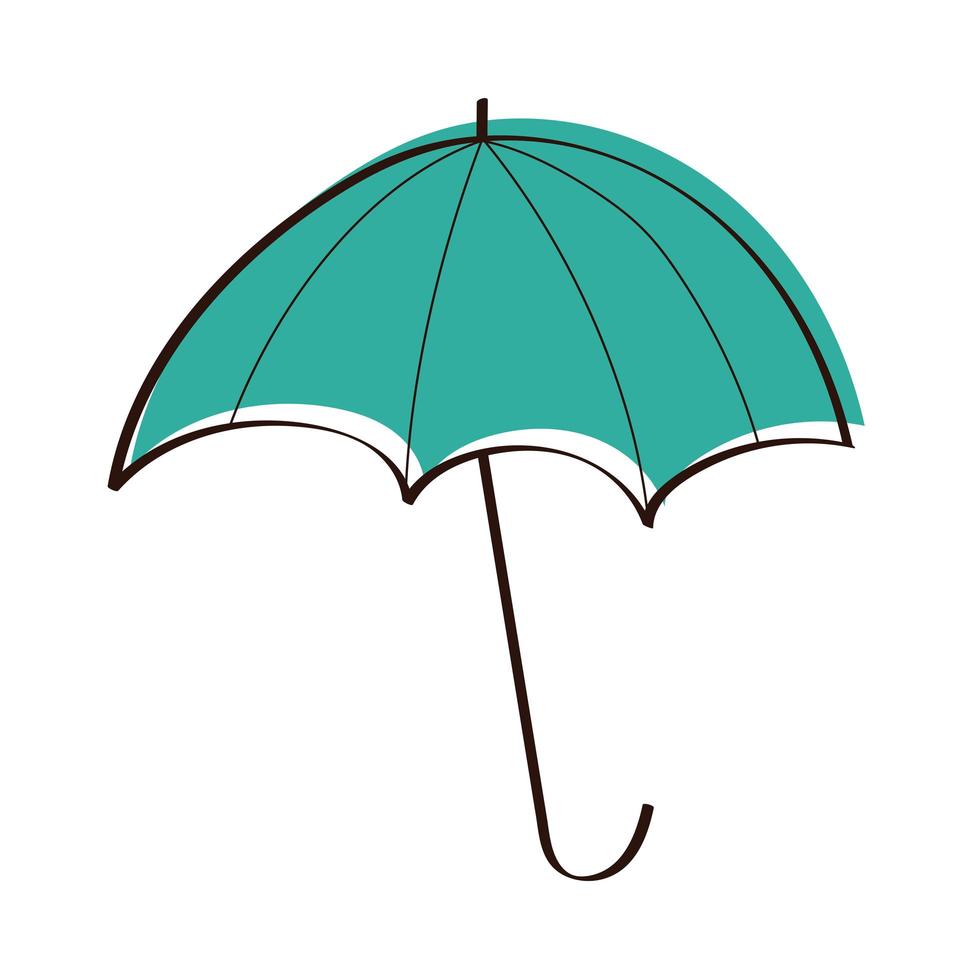 icône de style de dessin à la main été parapluie vecteur