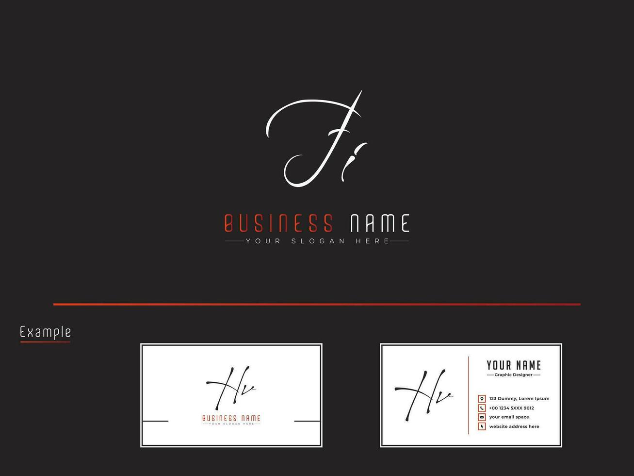 monogramme Fi Signature logo icône, initiales luxe Fi logo lettre conception vecteur