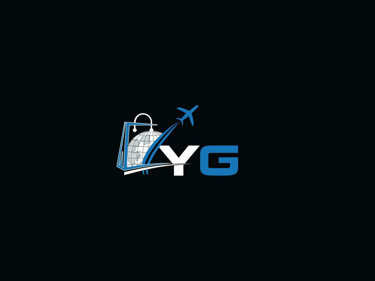 logotype global yg logo icône vecteur, abstrait air yg logo pour Voyage agence vecteur