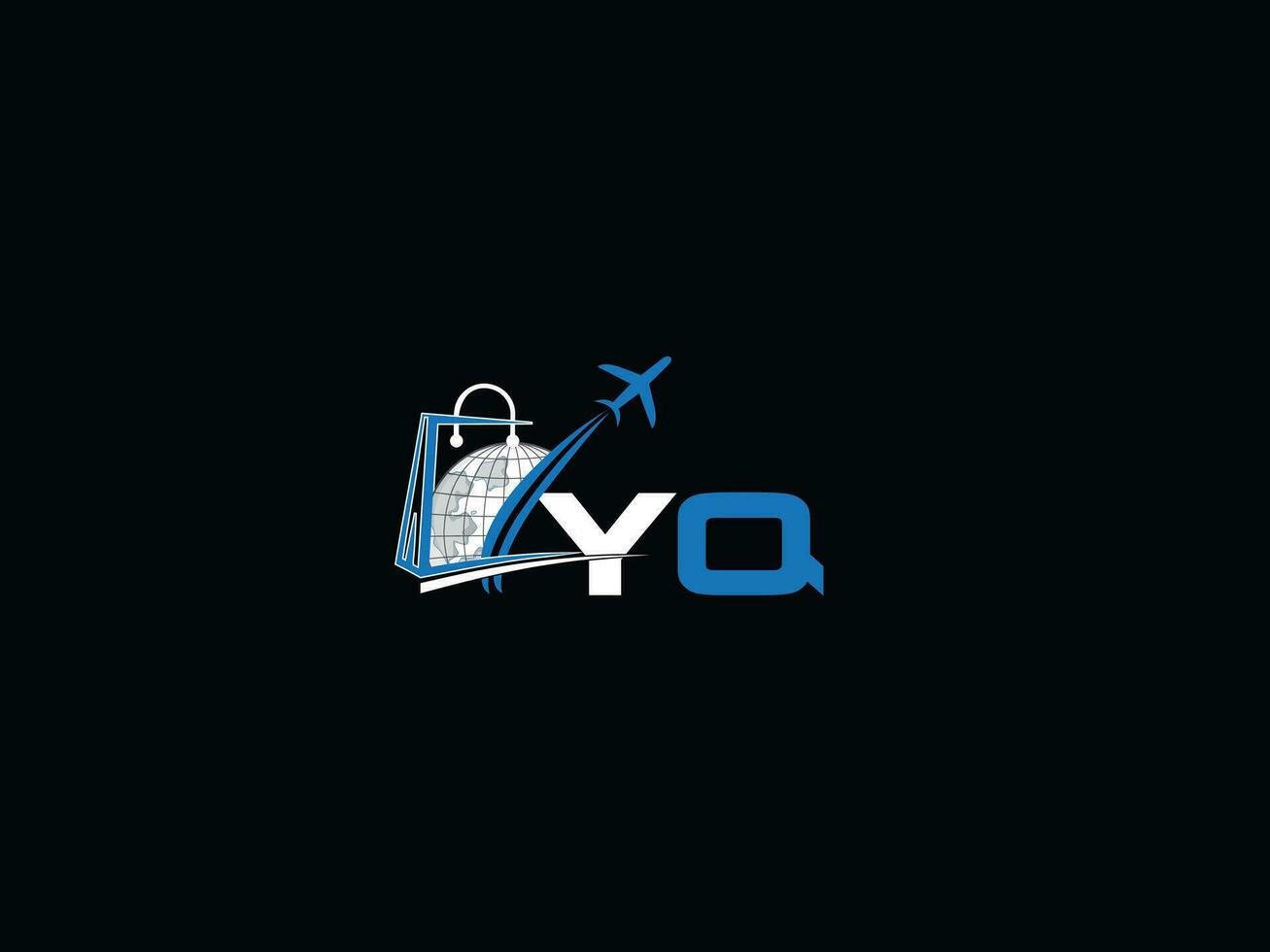 logotype global yq logo icône vecteur, abstrait air yq logo pour Voyage agence vecteur