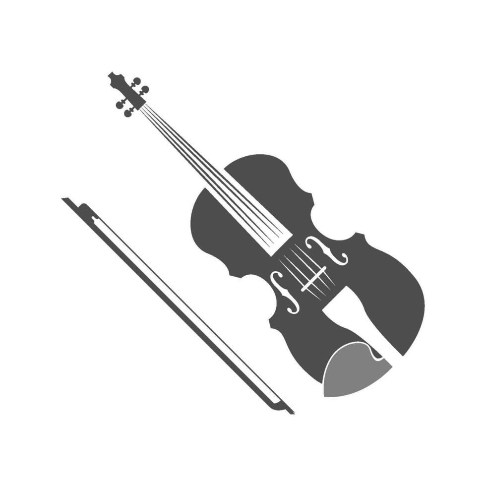 violon logo icône conception vecteur