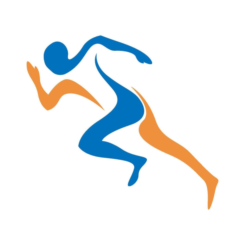 courir logo icône conception vecteur