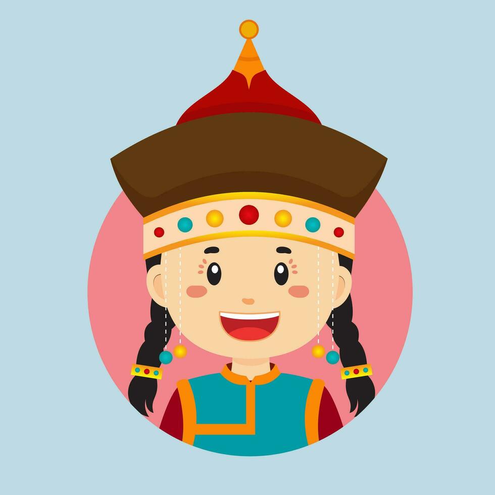 avatar de une Mongolie personnage vecteur