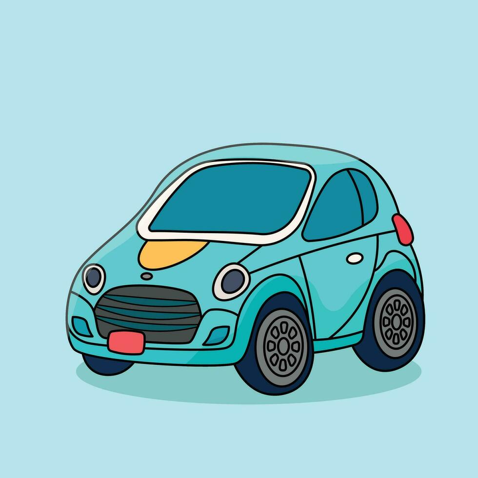 mignonne voiture vecteur illustration, 100 qualité.