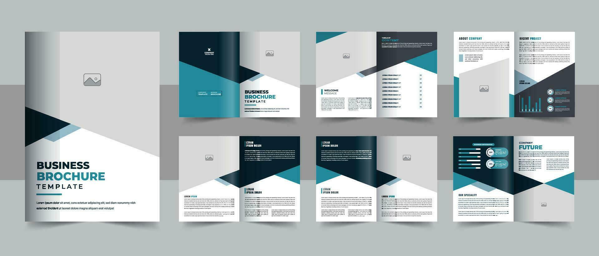 Créatif entreprise profil brochure modèle conception, minimaliste entreprise brochure disposition vecteur