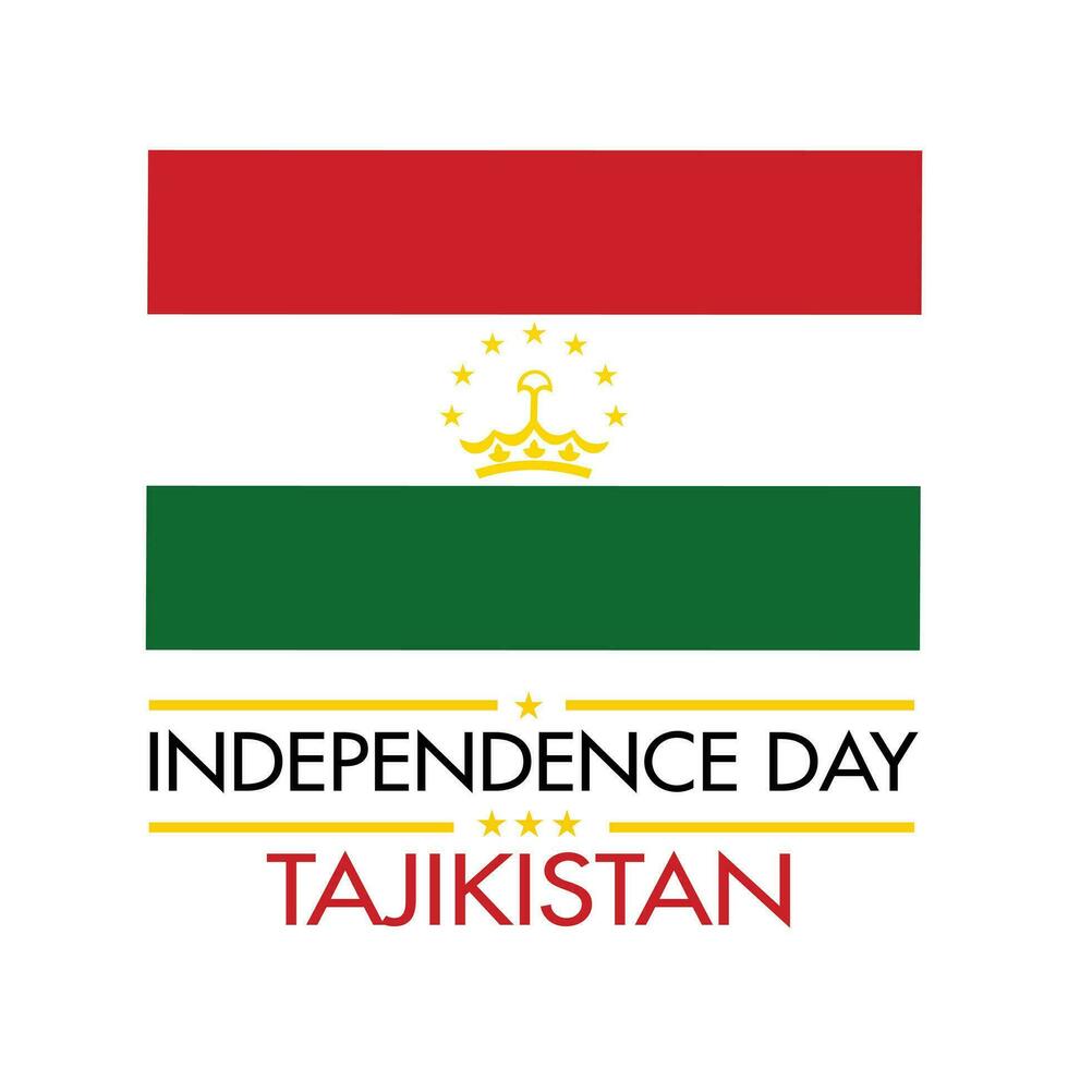 le tadjikistan indépendance journée 9 septembre bannière conception et drapeau conception le tadjikistan vecteur