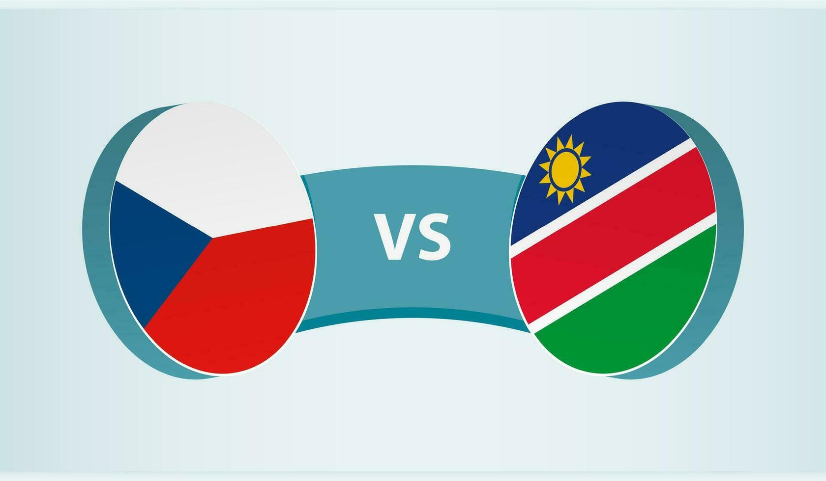 tchèque république contre namibie, équipe des sports compétition concept. vecteur