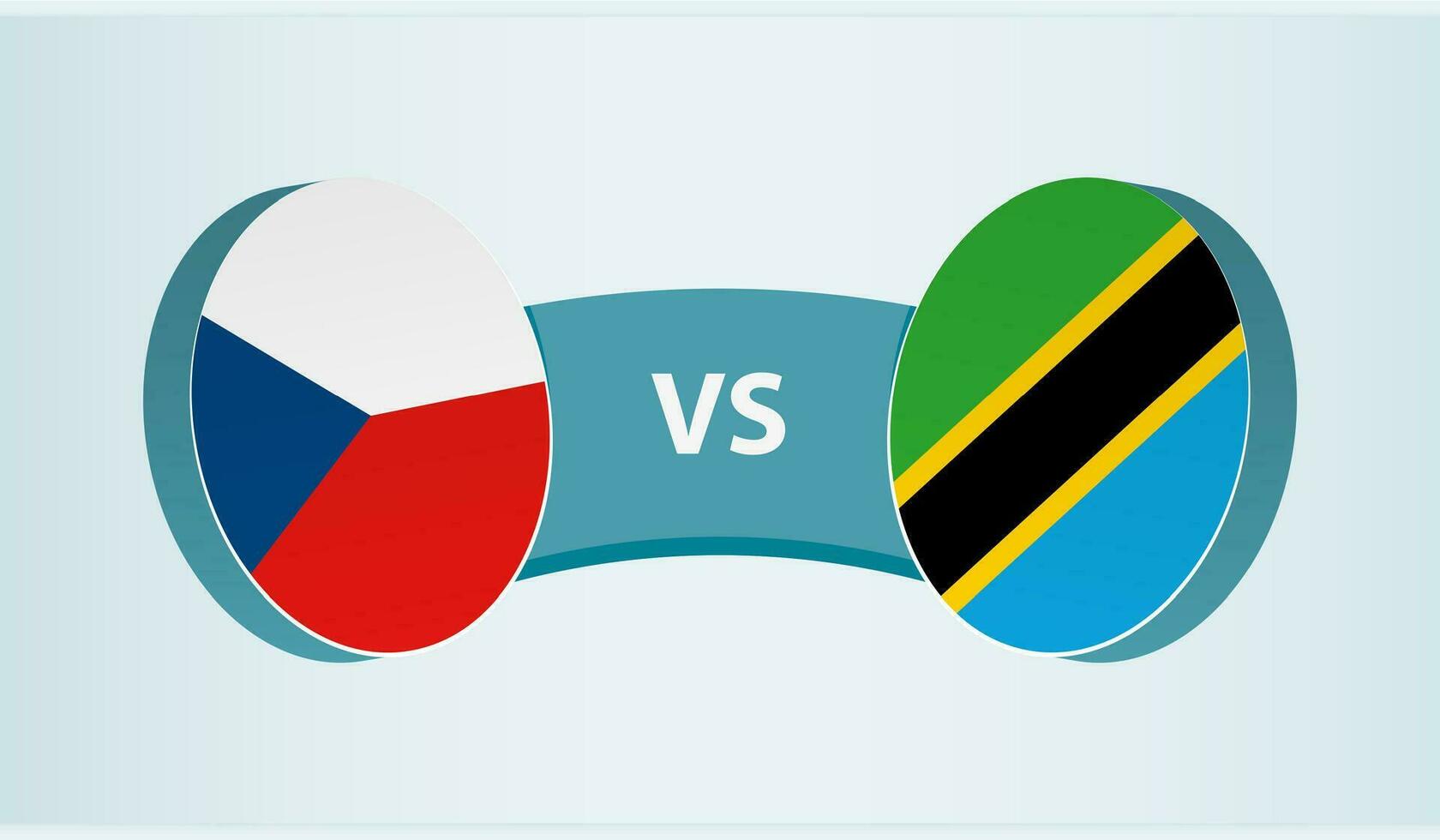 tchèque république contre Tanzanie, équipe des sports compétition concept. vecteur