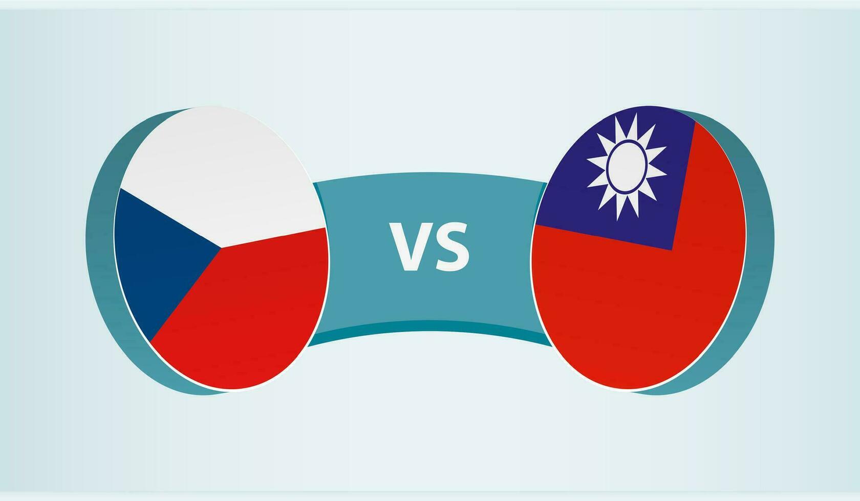 tchèque république contre Taïwan, équipe des sports compétition concept. vecteur