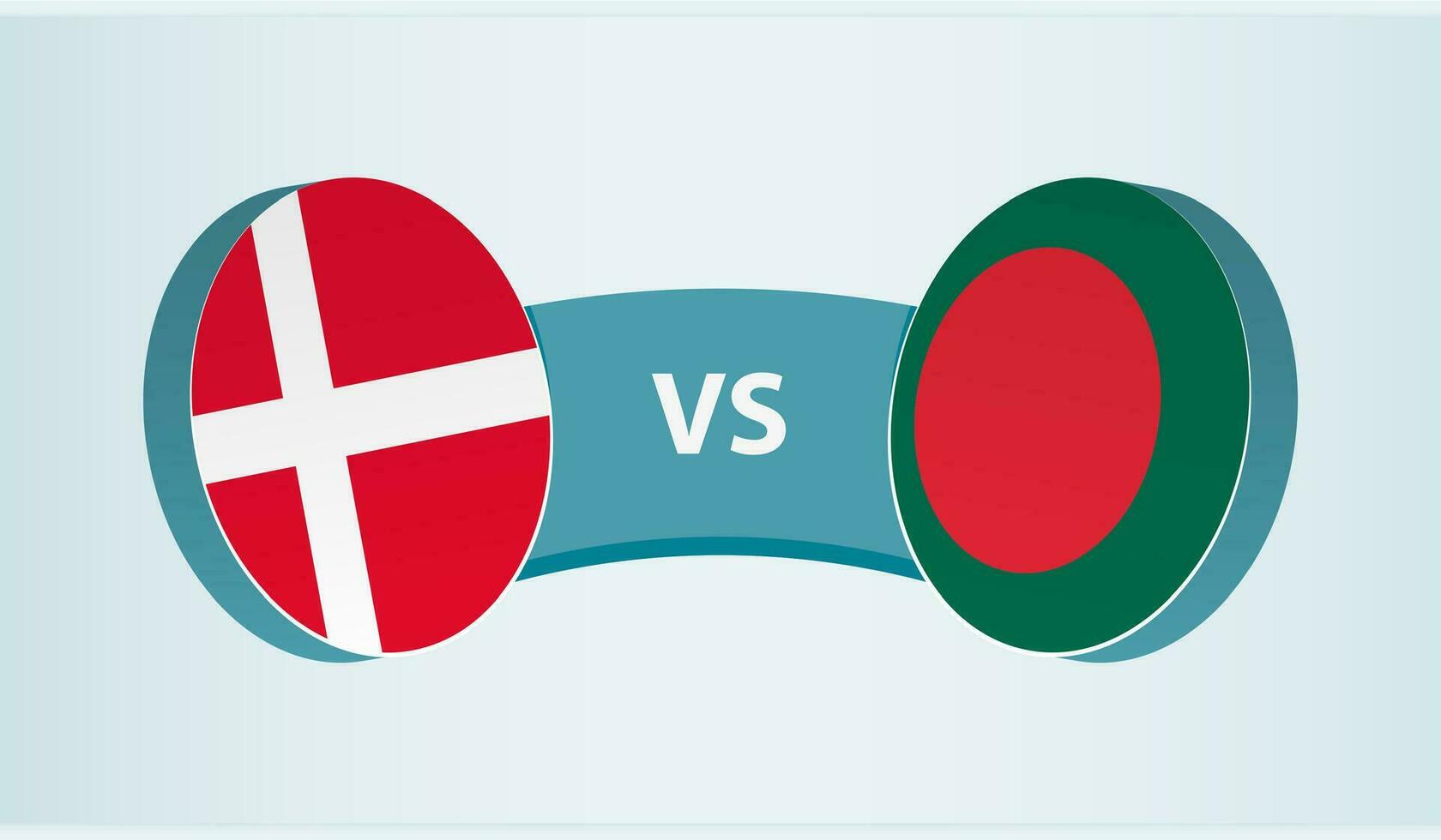 Danemark contre Bangladesh, équipe des sports compétition concept. vecteur