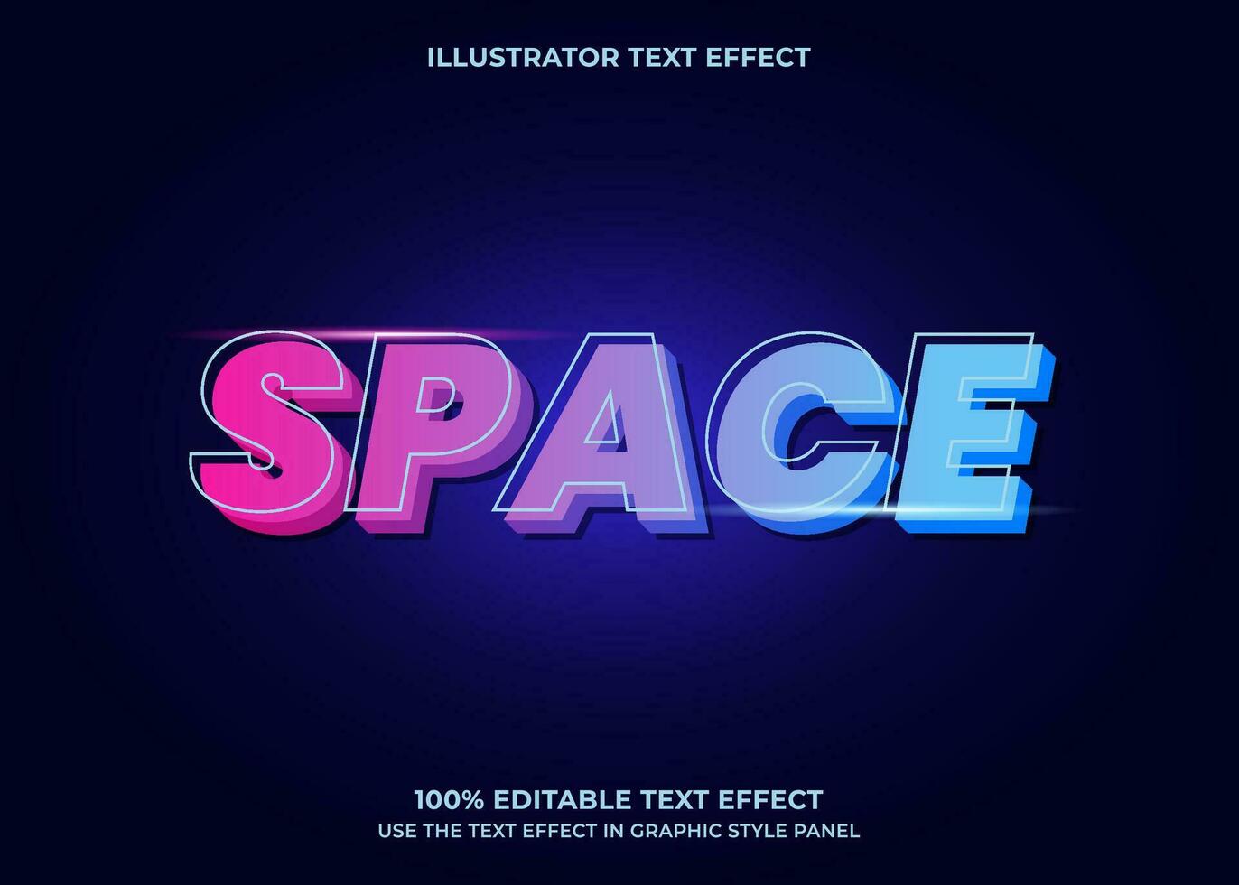 modifiable espace 3d vecteur texte effet