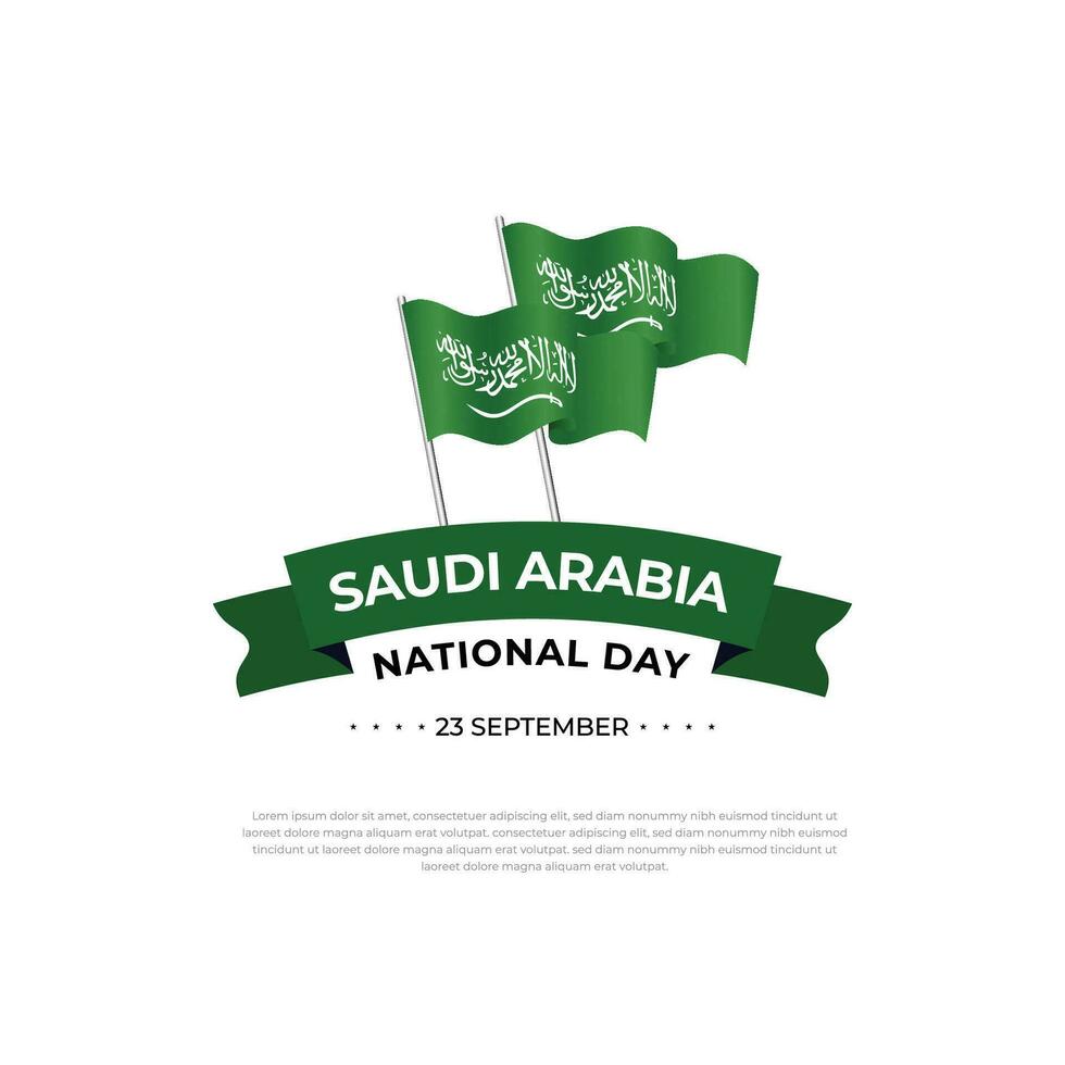 Royaume de saoudien Saoudite nationale journée vecteur