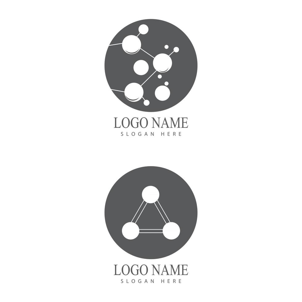 molécule symbole logo modèle vector illustration design