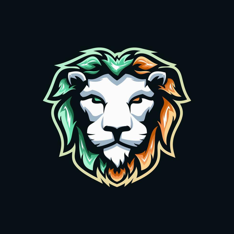 Lion vecteur conception, esport jeu logo.