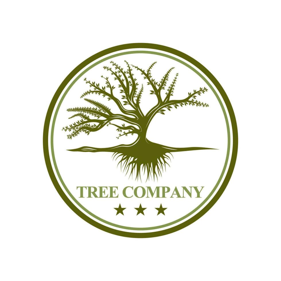 racine feuille famille arbre de la vie chêne banian érable timbre joint emblème étiquette logo vecteur