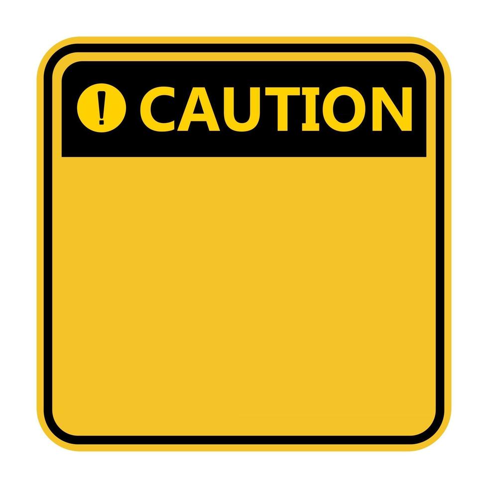 symbole jaune avertissement signe icône point d'exclamation avertissement icône dangereuse sur fond blanc vecteur