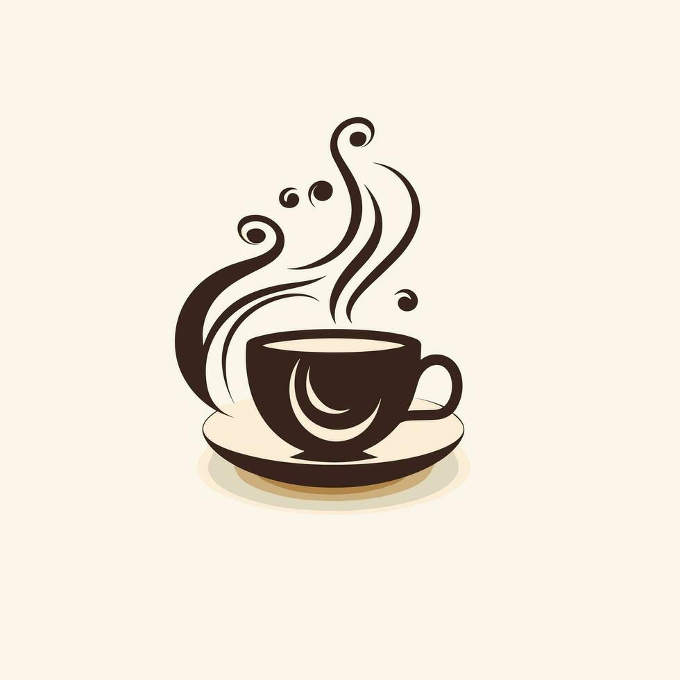 café tasse vecteur logo conception, haut de gamme café magasin logo. café agresser icône, café illustration icône