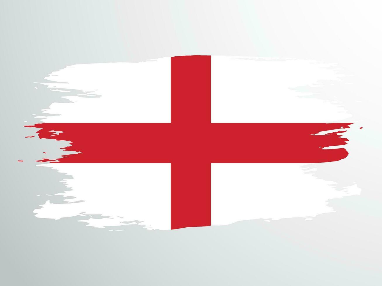 drapeau de Angleterre peint avec une brosse vecteur