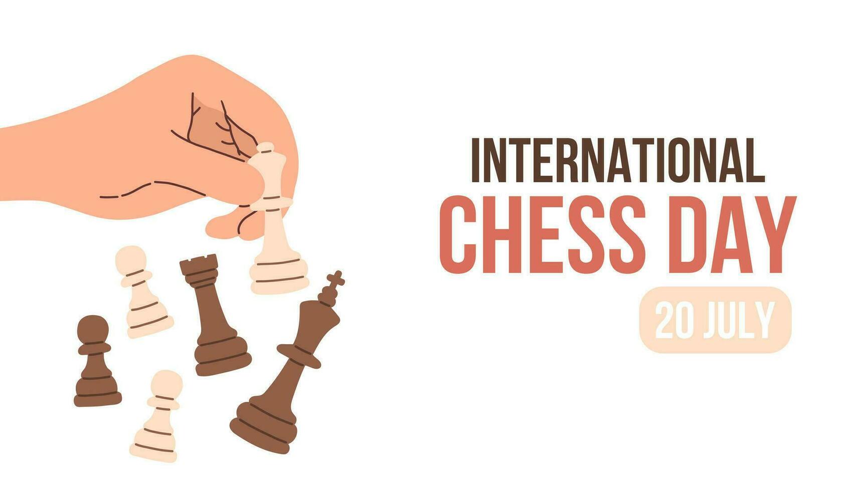 international échecs journée concept Contexte. vecteur illustration sur le thème de international échecs journée sur juillet 20. vecteur illustration