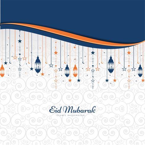 Vecteur de fond de festival élégant Eid Mubarak