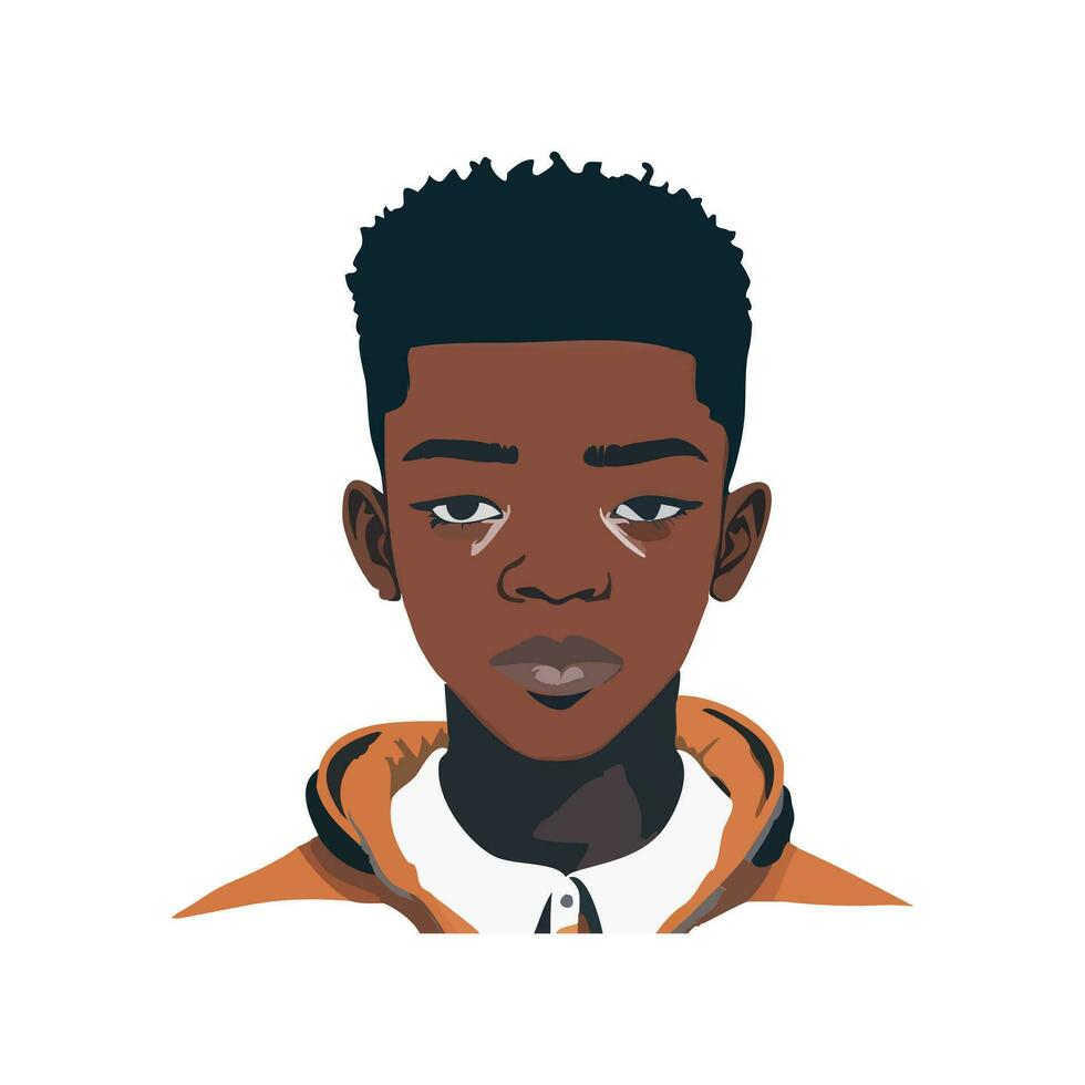 illustration de africain américain Jeune homme vecteur illustration