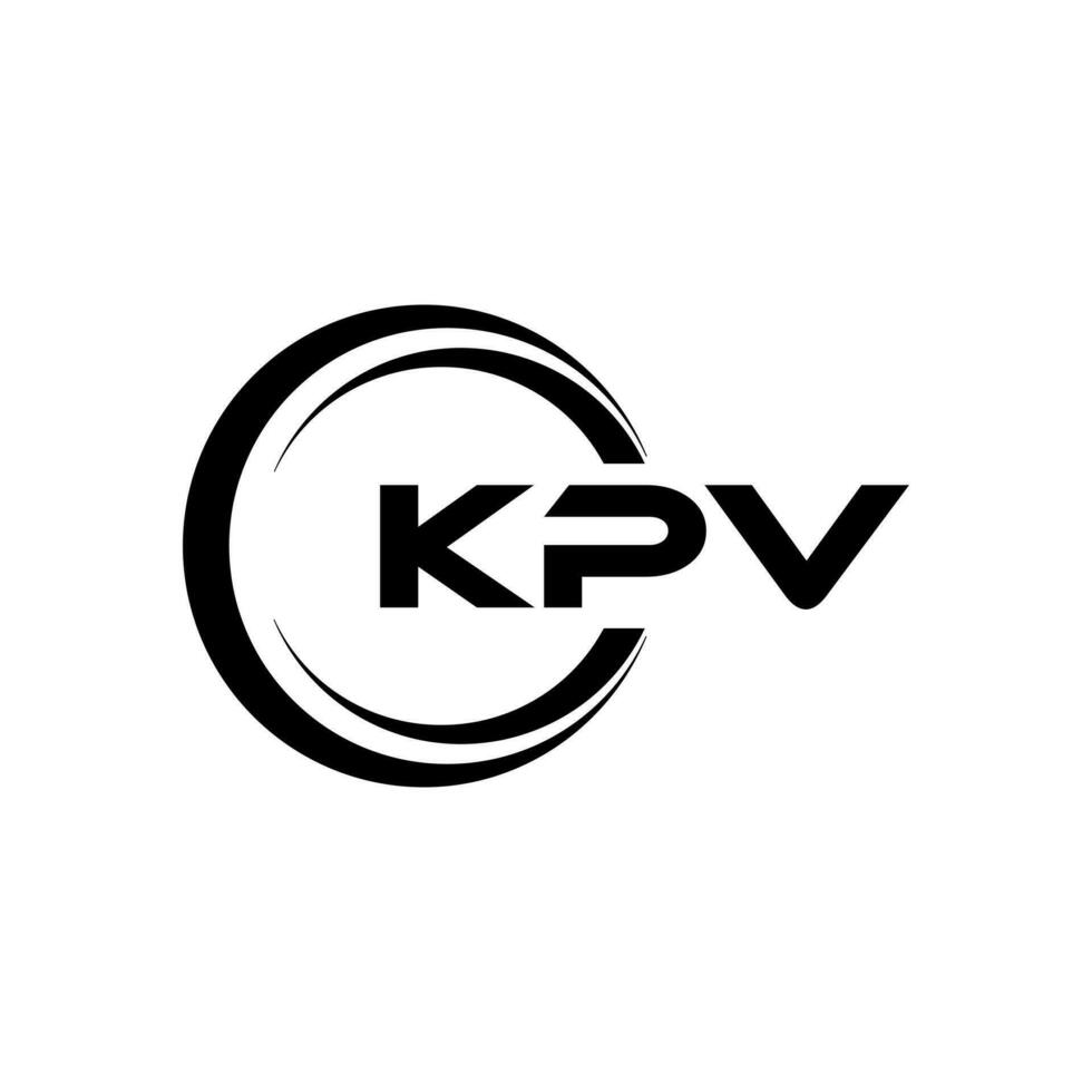 kpv lettre logo conception dans illustration. vecteur logo, calligraphie dessins pour logo, affiche, invitation, etc.
