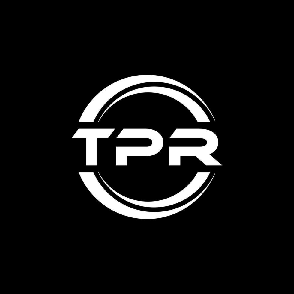 tpr lettre logo conception dans illustration. vecteur logo, calligraphie dessins pour logo, affiche, invitation, etc.