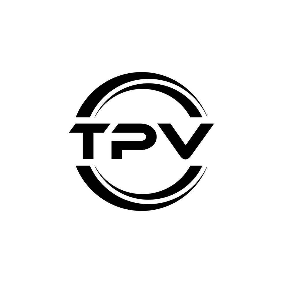 tpv lettre logo conception dans illustration. vecteur logo, calligraphie dessins pour logo, affiche, invitation, etc.