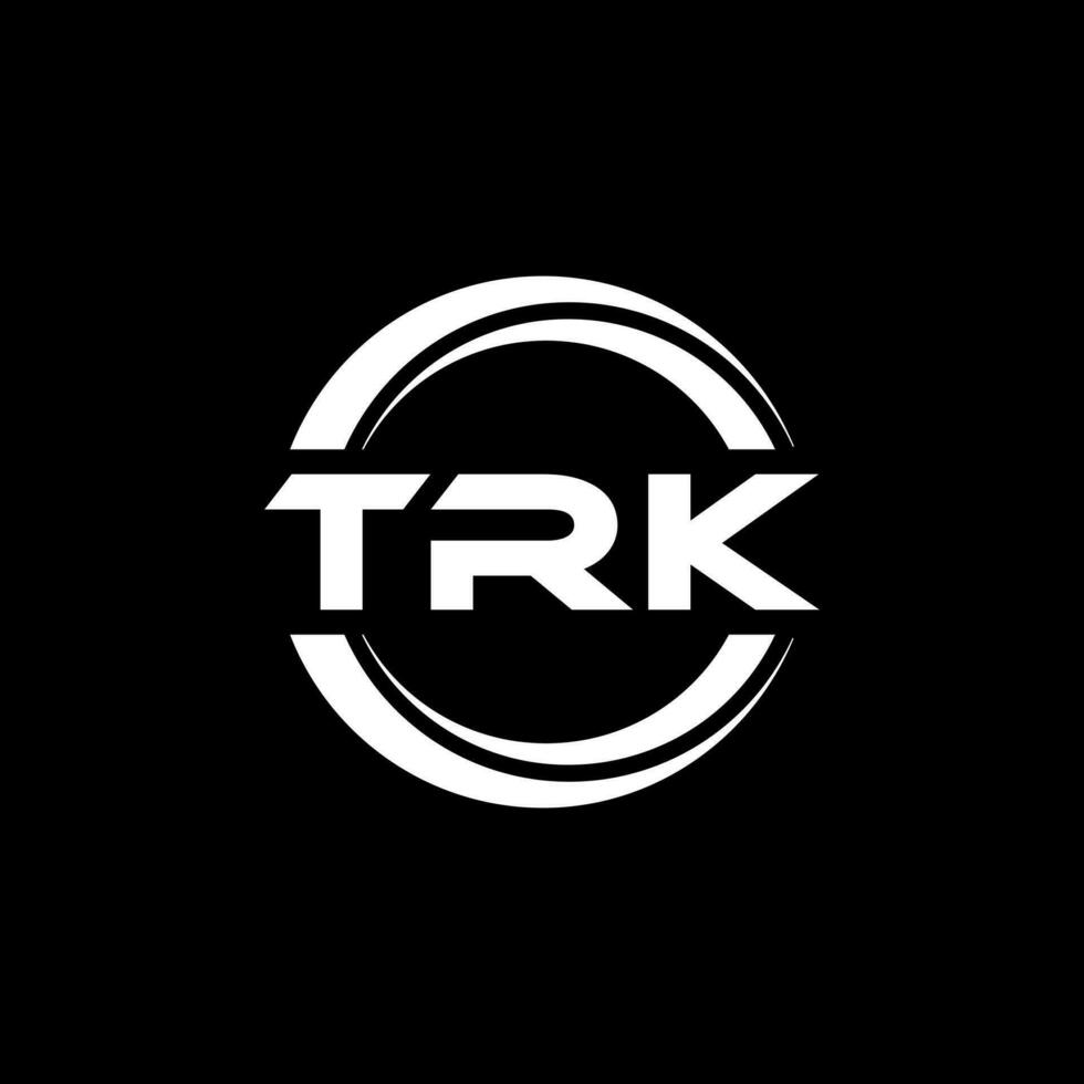 trk lettre logo conception dans illustration. vecteur logo, calligraphie dessins pour logo, affiche, invitation, etc.