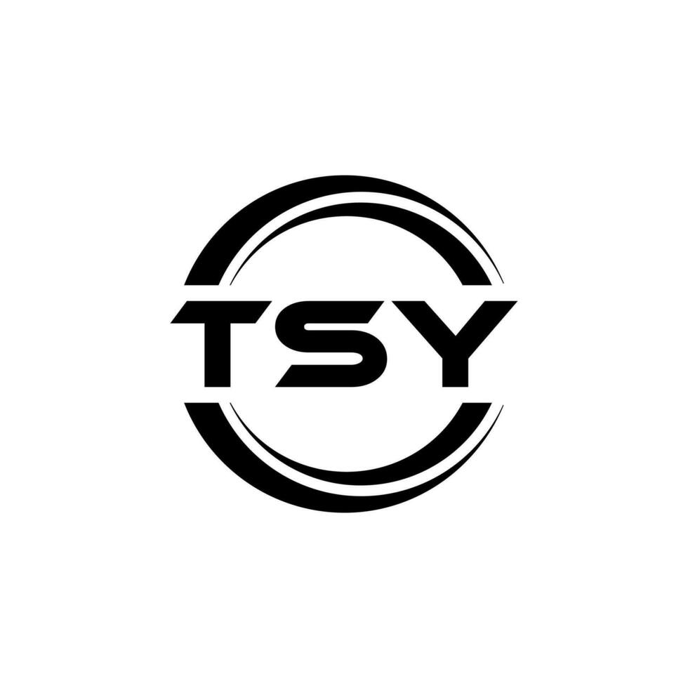 tsy lettre logo conception dans illustration. vecteur logo, calligraphie dessins pour logo, affiche, invitation, etc.