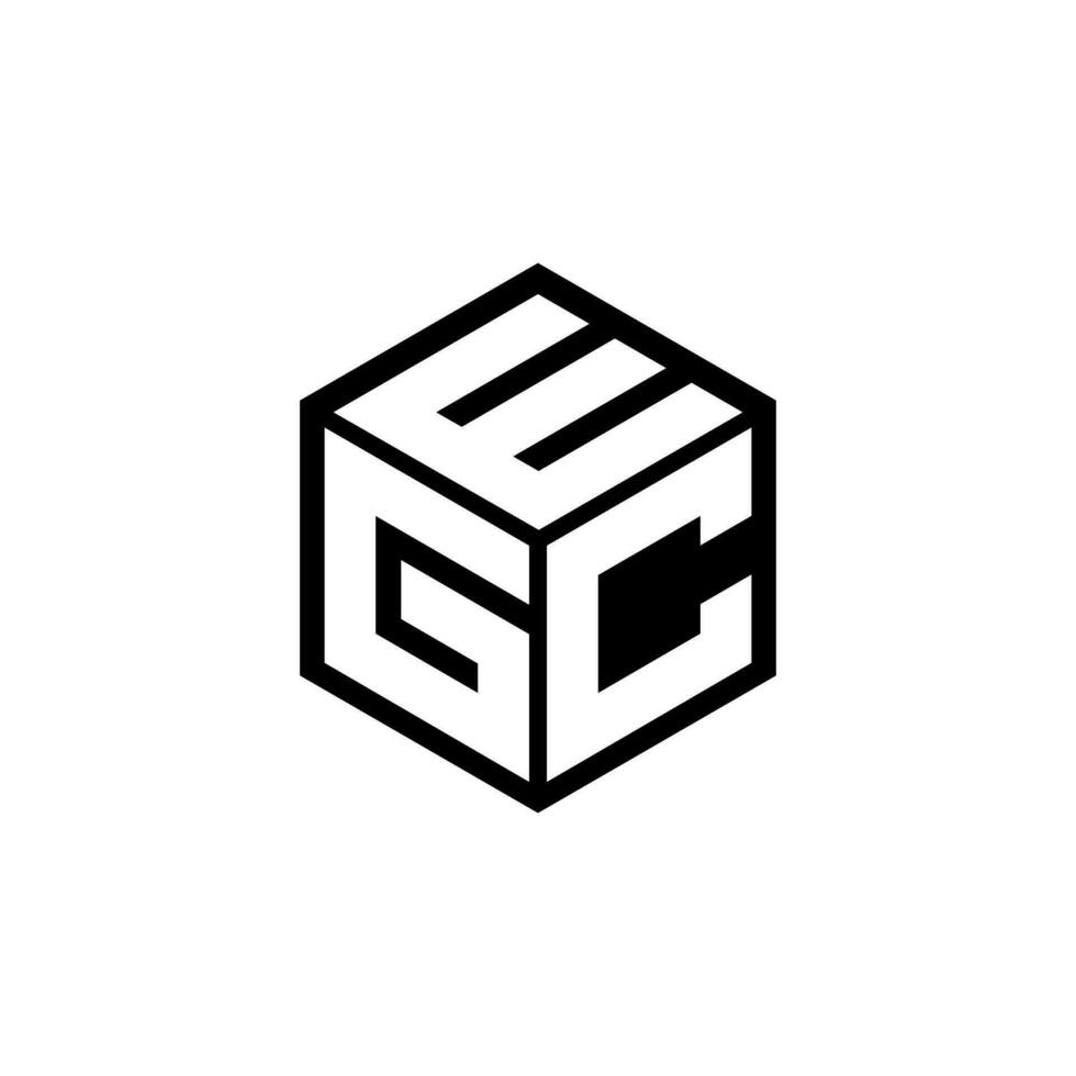 création de logo de lettre gce en illustration. logo vectoriel, dessins de calligraphie pour logo, affiche, invitation, etc. vecteur