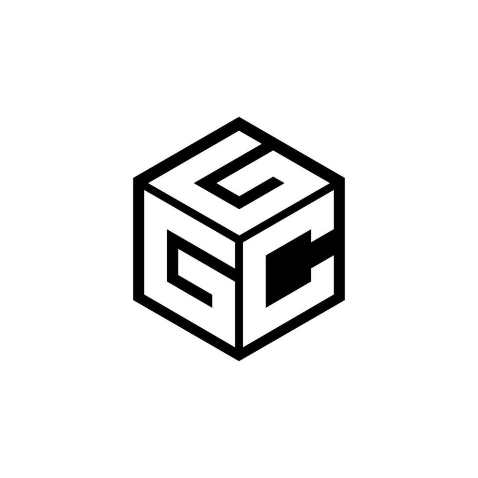 création de logo de lettre gcg en illustration. logo vectoriel, dessins de calligraphie pour logo, affiche, invitation, etc. vecteur