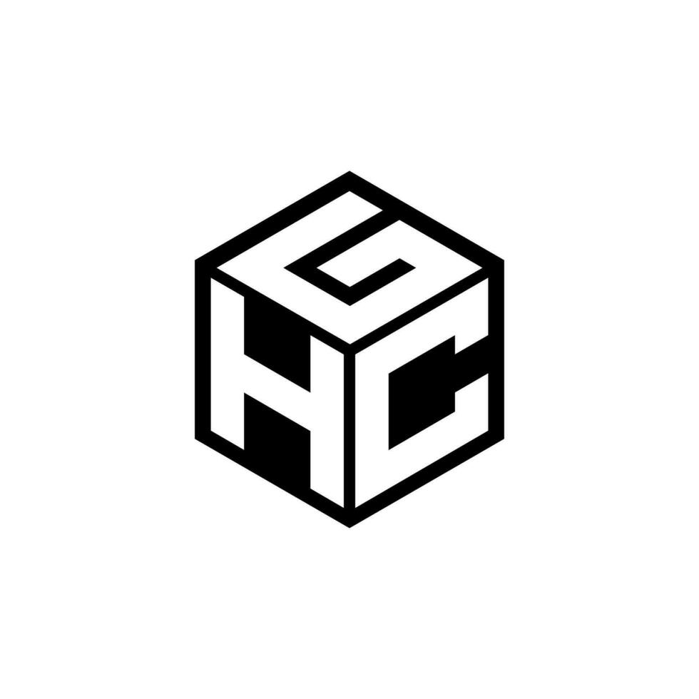 création de logo de lettre hcg en illustration. logo vectoriel, dessins de calligraphie pour logo, affiche, invitation, etc. vecteur