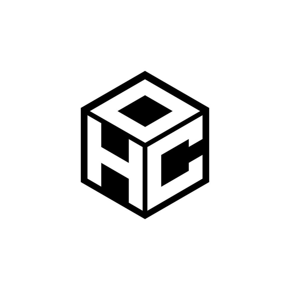 création de logo de lettre hco dans l'illustration. logo vectoriel, dessins de calligraphie pour logo, affiche, invitation, etc. vecteur