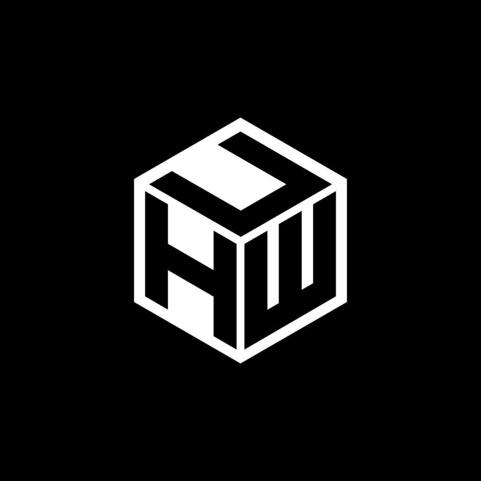 hwu lettre logo conception dans illustration. vecteur logo, calligraphie dessins pour logo, affiche, invitation, etc.