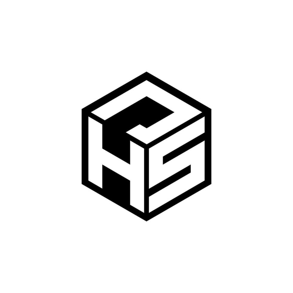 création de logo de lettre hsj en illustration. logo vectoriel, dessins de calligraphie pour logo, affiche, invitation, etc. vecteur