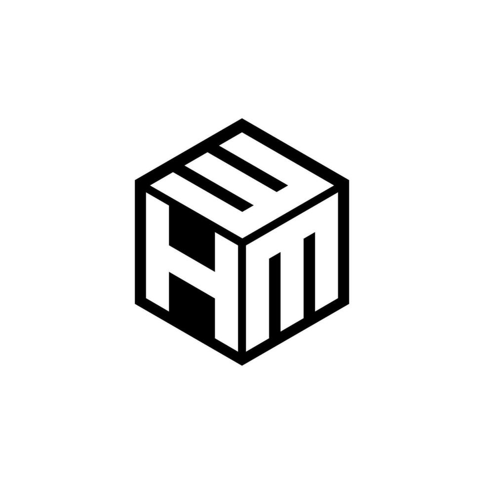 création de logo de lettre hmw en illustration. logo vectoriel, dessins de calligraphie pour logo, affiche, invitation, etc. vecteur