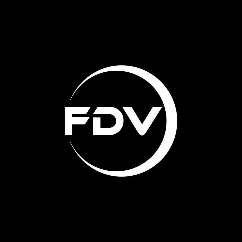 fdv lettre logo conception dans illustration. vecteur logo, calligraphie dessins pour logo, affiche, invitation, etc.