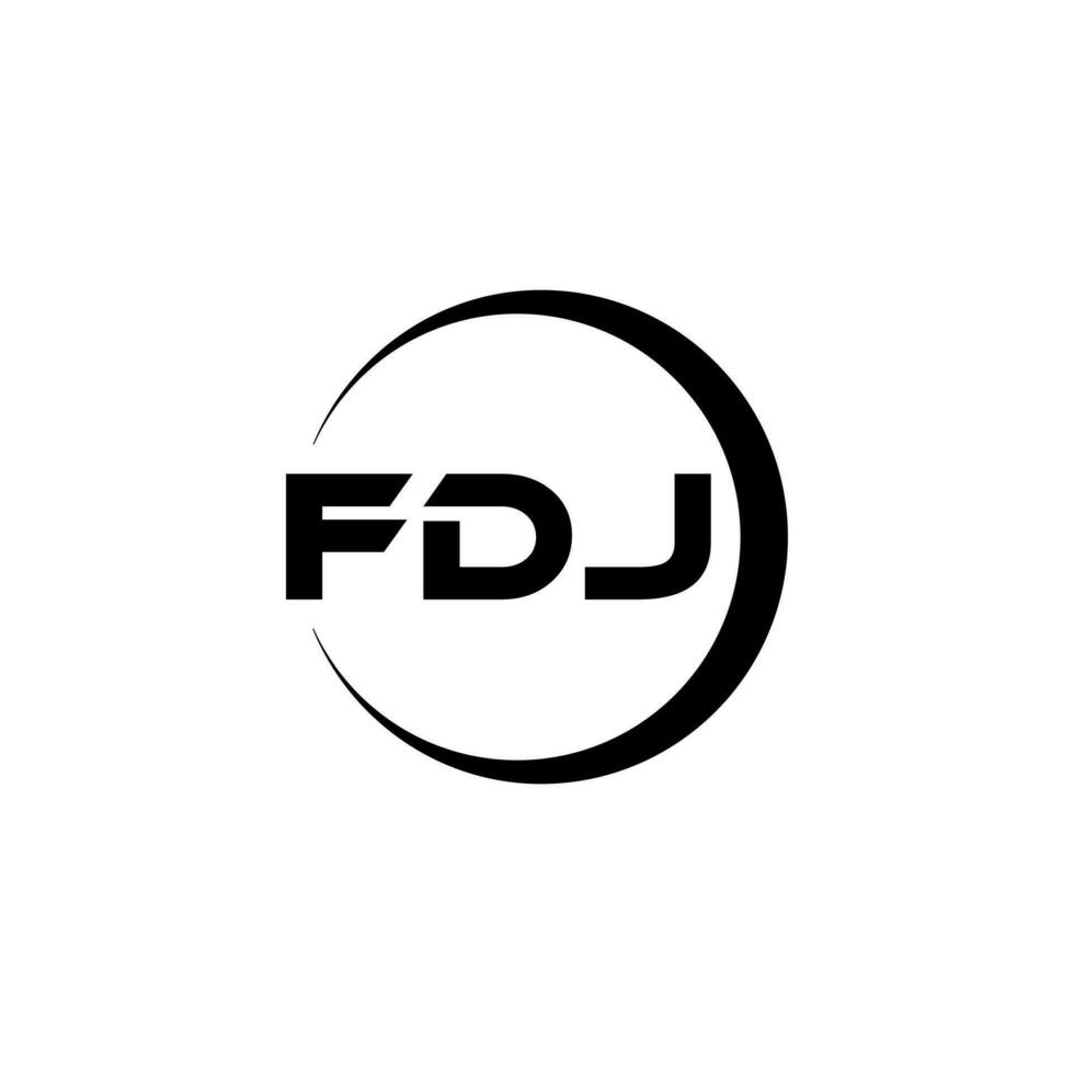 fdj lettre logo conception dans illustration. vecteur logo, calligraphie dessins pour logo, affiche, invitation, etc.