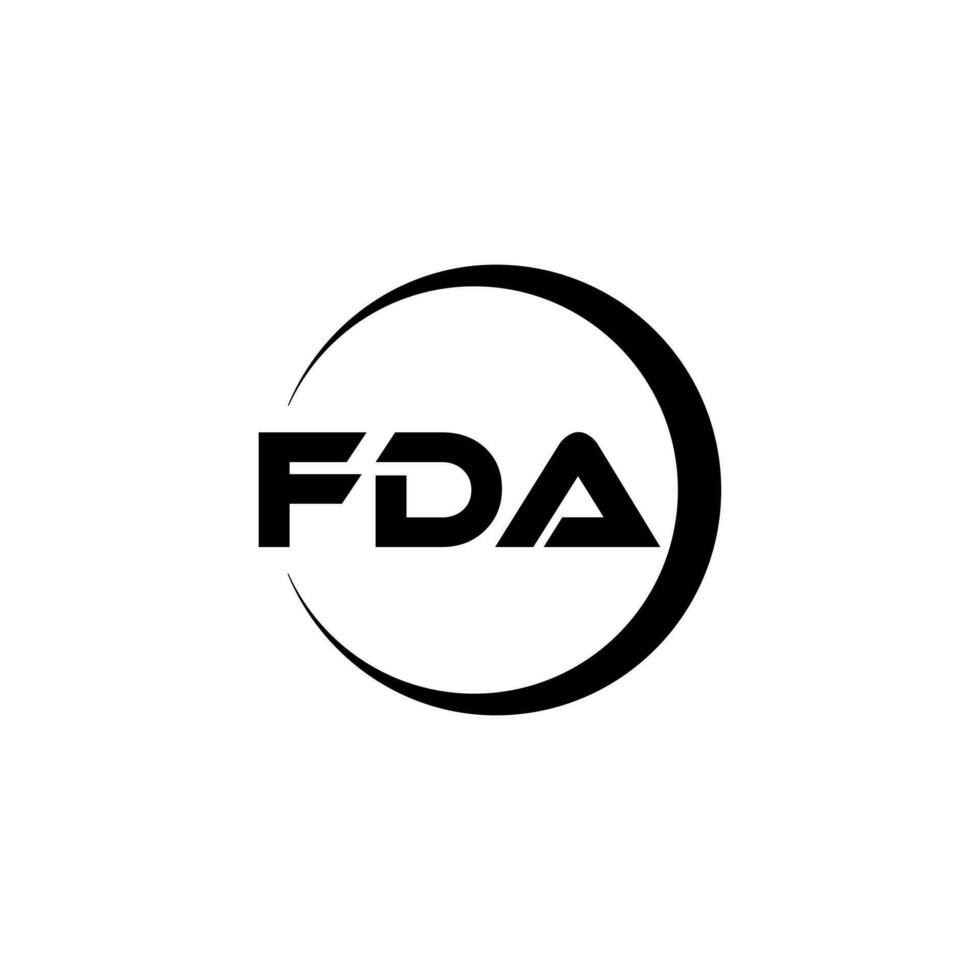 fda lettre logo conception dans illustration. vecteur logo, calligraphie dessins pour logo, affiche, invitation, etc.
